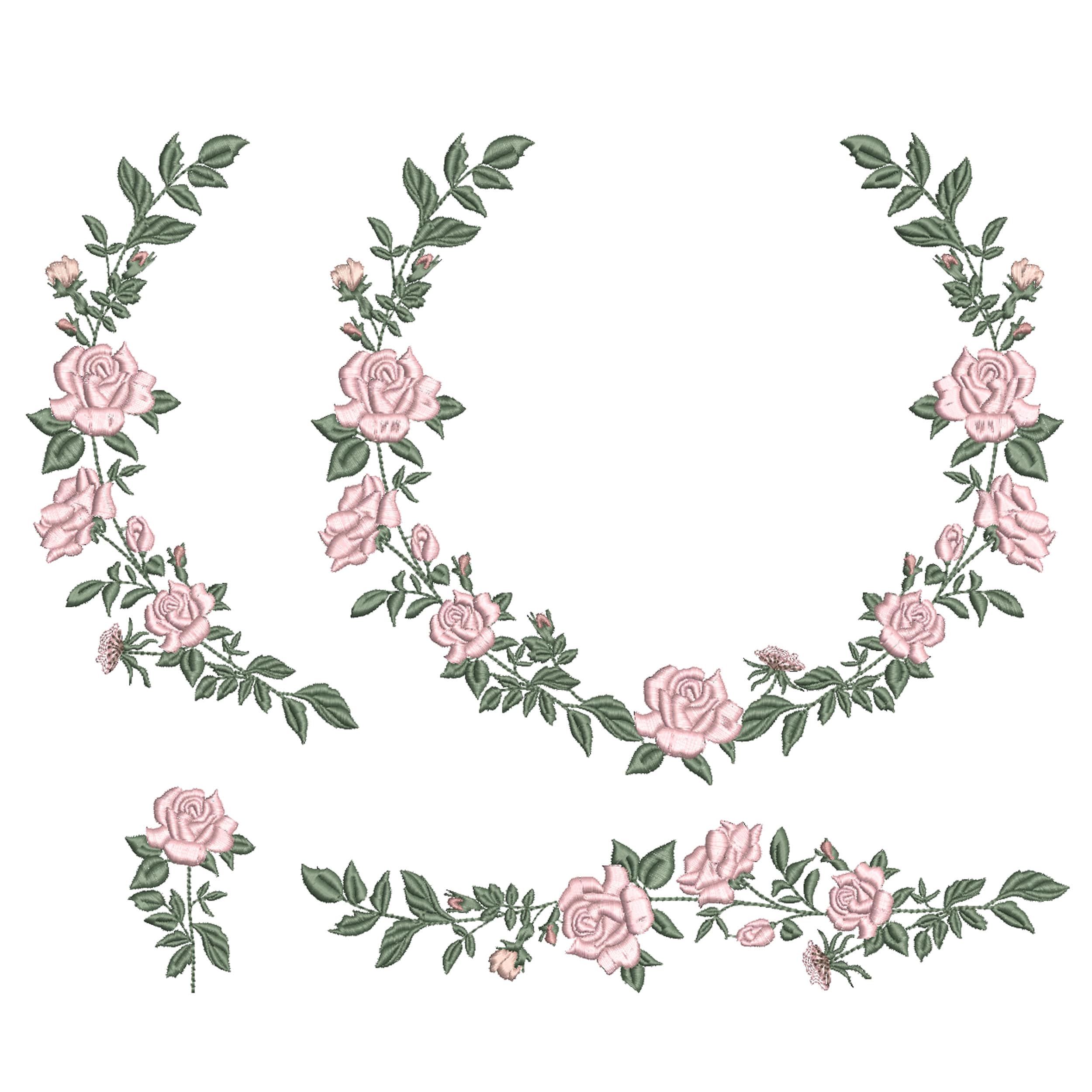 Rose Vine Frame 428 Embroidery Design