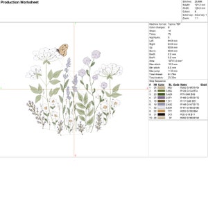 Wildebloom Pattern Program Wildflowers Machine Embroidery Design, Botanical Flower Pattern Instant ...