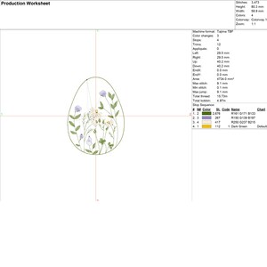 Easter Flower Egg Set Machine Embroidery Design Pattern Instant ...