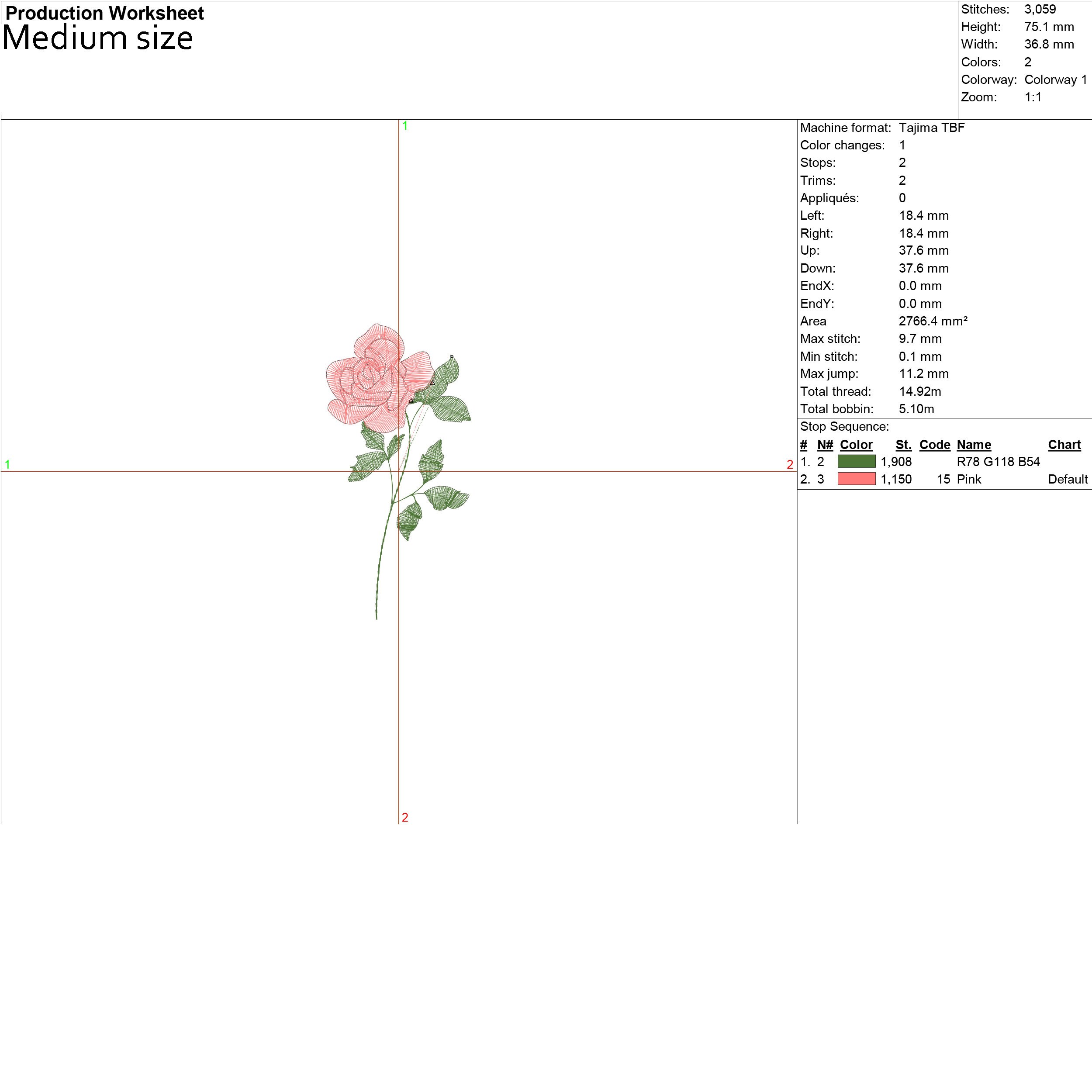 ハンドメイド「草原」 誕生花バンドル機械刺繍デザイン、24 種類の花