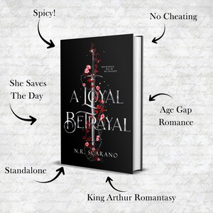 A Loyal Betrayal, Signed Paperback + King Arthur & Guinevere Print, A Camelot Retelling Steamy Romance Book image 2