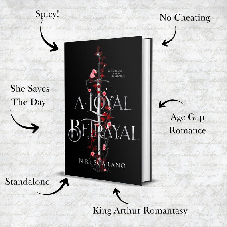 A Loyal Betrayal, Signed Paperback + King Arthur & Guinevere Print, A Camelot Retelling Steamy Romance Book image 2