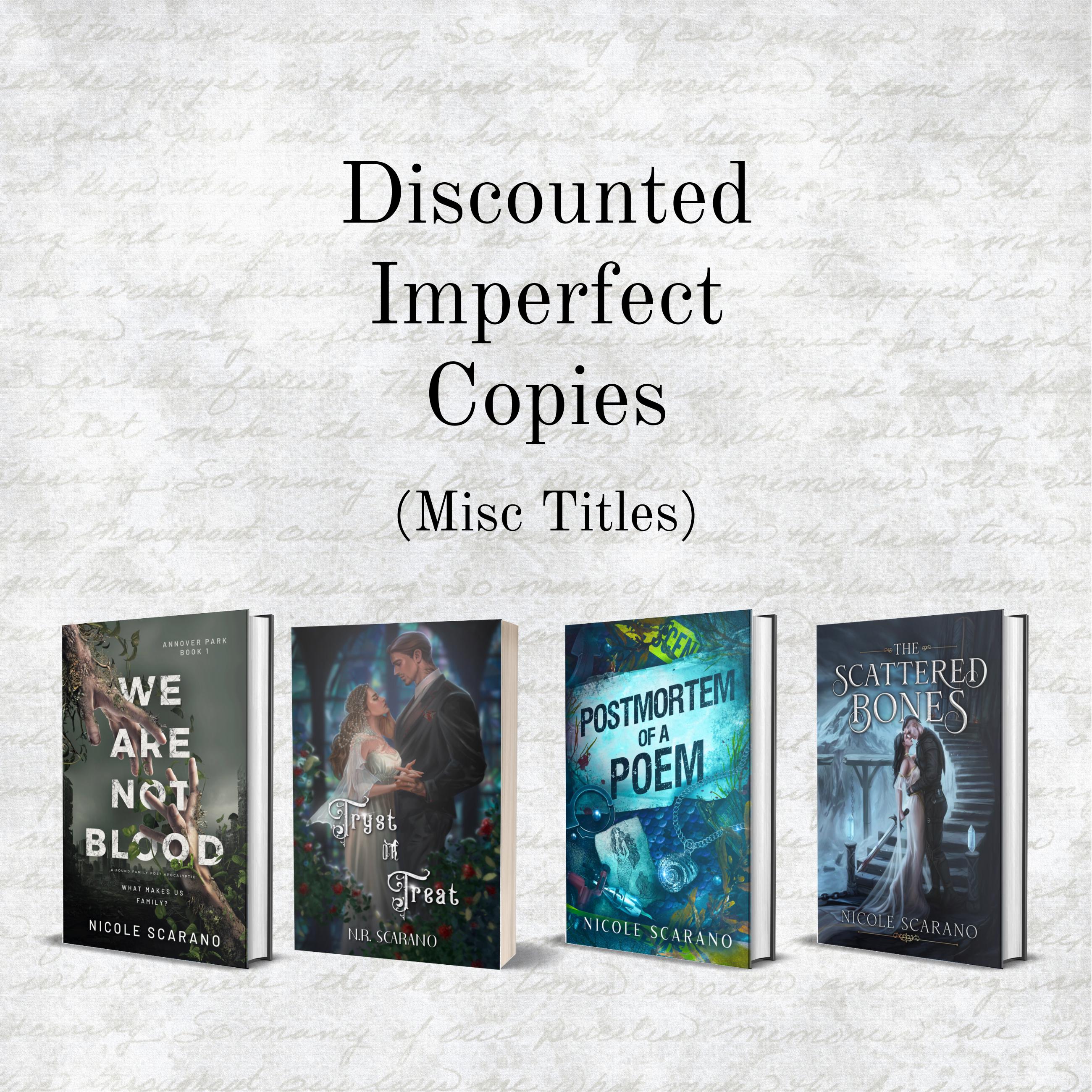 Discounted Slightly Imperfect Copies: Signed Paperbacks/hardcovers