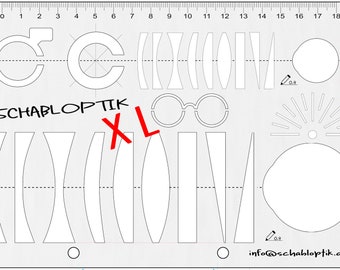 Schablone für Augenoptiker (XL)