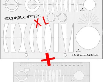 Schablone für Augenoptiker (XL+S)
