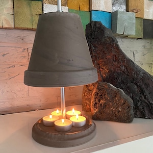 high-quality tealight stove &quot;Henrieta&quot; XL Deluxe table fireplace for 5 tealights double-walled self-sufficient Saving heating costs Heating Tealight fireplace Table stove