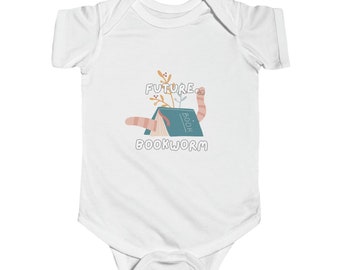 Future Bookworm Baby Onesie, Bookish Baby Bodysuit, Bookish Infant Gift, Book Lovers Baby Gift, Bookish Mom to be gift, Future Reader,