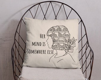 Bookish Pillow: Readers Gift, Machine Washable Accent Pillow