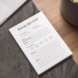 Book Review Post-it® Note Pads, Reading Sticky Notes, Reading Journal, Book Review, Booktok, Reading Planner, Reading Tracker, Reading Log