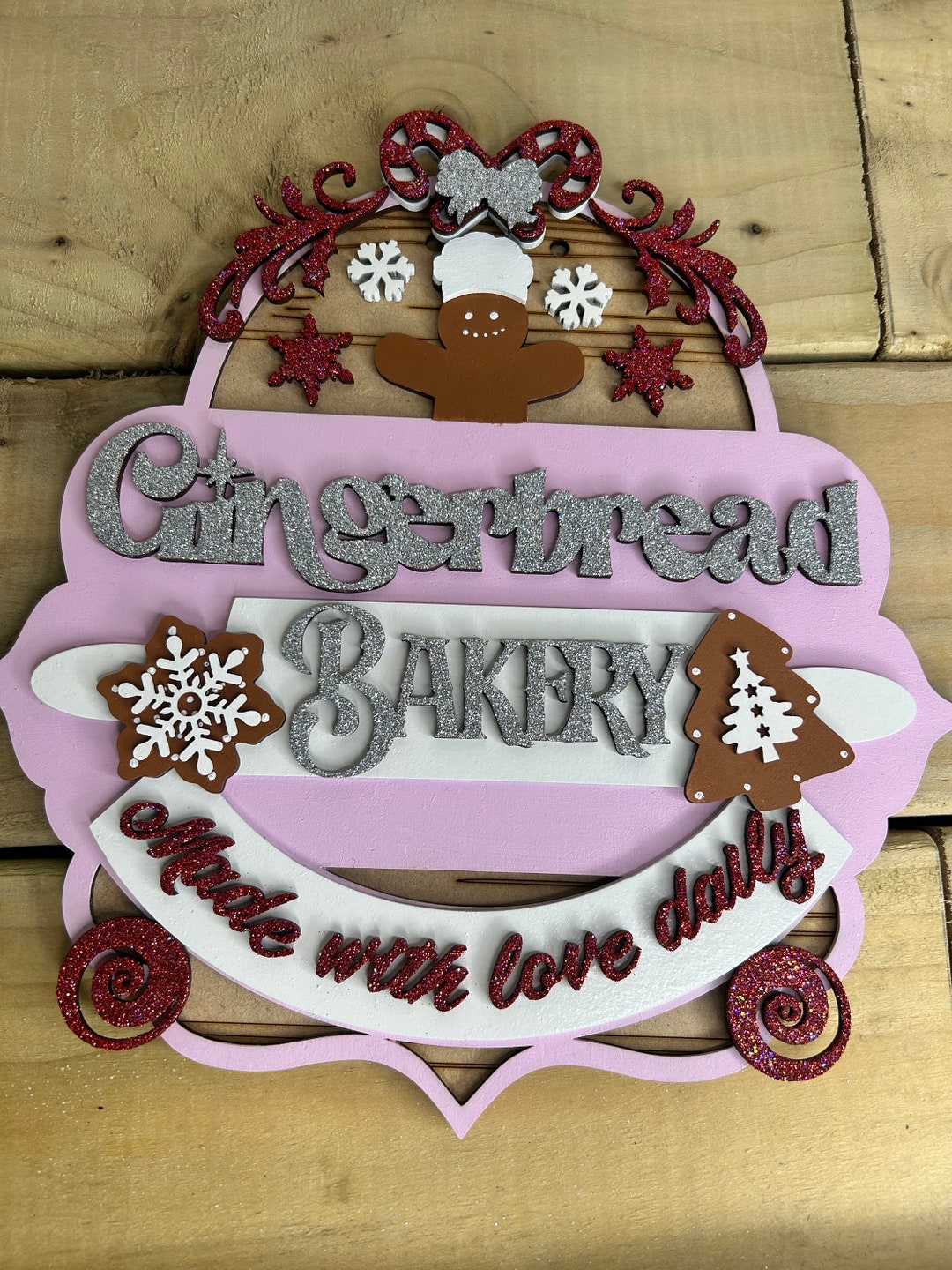 Handmade Gingerbread Bakery Sign: Christmas Cafe Decor - Etsy