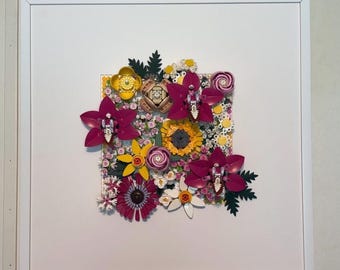 Arte mural floral de Lego