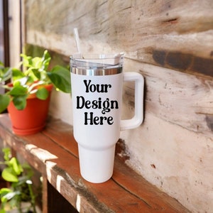 40Oz Tumbler Mockup, 40Oz Canva Tumbler, 40Oz Tumbler Wrap, Tumbler With Handle, 40Oz Tumbler Png, Tumbler Sublimation