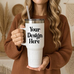 40Oz Tumbler Mockup, 40Oz Tumbler  Canva, 40Oz Tumbler Png,40Oz Tumbler Handle, Png Tumbler Mockup, Sublimation Mockup, 40Oz Quencher Mockup
