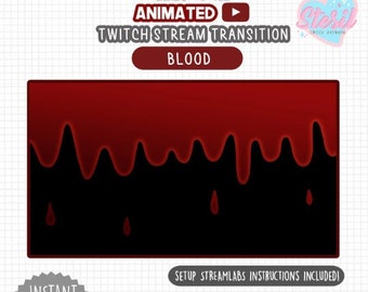 Twitch Stinger Transition /  Blood / halloween  / horror / terror / dark / gothic / scary / spooky