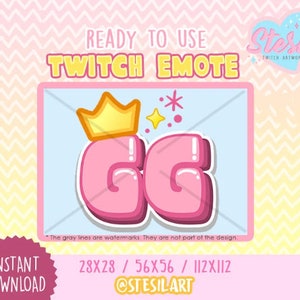 Twitch Emote / GG / Pastell / kawaii / Streamer Grafik