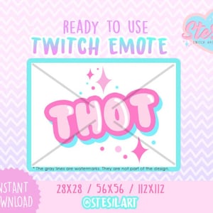 Twitch Emote / Thot / Pastel /  kawaii / Streamer Graphics