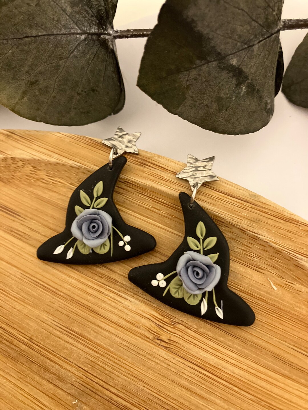 Witch Hat Halloween Earrings - Spooky Dangle Beaded Earrings For Women, Cosplay & Costume Parties