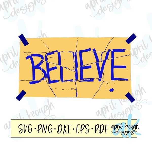 Torn Believe sign svg png/ Believe sign svg png/ Believe clip art/ torn believe sign pieces cut file for cricut silhouette/ Believe svg png