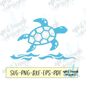 Schwimmen Meeresschildkröte svg png / Meeresschildkröte ClipArt / Meeresschildkröte png / Meeresschildkröte im Wasser svg / Meeresschildkröte Cricut Silhouette / Ozean Leben svg