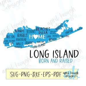 Long Island geboren und aufgewachsen SVG PNG / Long Island cut Datei Cricut Silhouette / Long Island Strand Bagels svg png / Long Island wunderlich svg