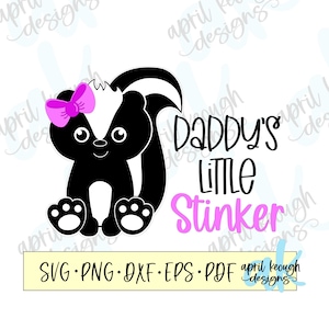 Papa&#39;s kleine stinker SVG PNG/baby stinkdier SVG/schattig stinkdier SVG/baby stinkdier clip art/kleine stinker rompertje ontwerp/baby stinkdier rompertje SVG