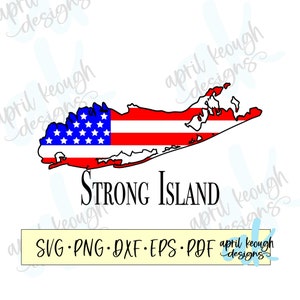 Strong Island vlag SVG/Long Island SVG/Strong Island SVG/Long Island vlag/patriottische Long Island/4 juli Long Island