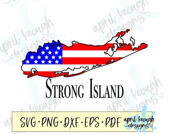 Strong Island vlag SVG/Long Island SVG/Strong Island SVG/Long Island vlag/patriottische Long Island/4 juli Long Island