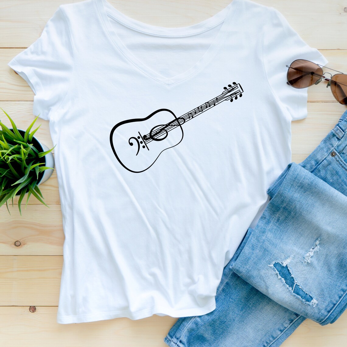 Music Notes Guitar Svg Png/ Music Symbols Guitar/ Guitar Clip Etsy