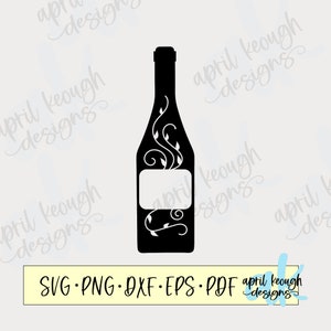 Garrafa de vinho com videira svg/garrafa de vinho svg/garrafa de vinho sofisticada svg/clip art de garrafa de vinho/clip art de garrafa de vinho extravagante/design de garrafa de vinho
