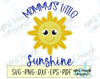 Mommy's Little Sunshine svg png/ Little Sunshine svg png/ sunshine clip art/ sunshine onesie cut file cricut silhouette/ sunshine baby shirt