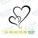 Double Heart Swirl Svg/ Two Hearts Svg/ Double Heart Clip Art/ Double ...
