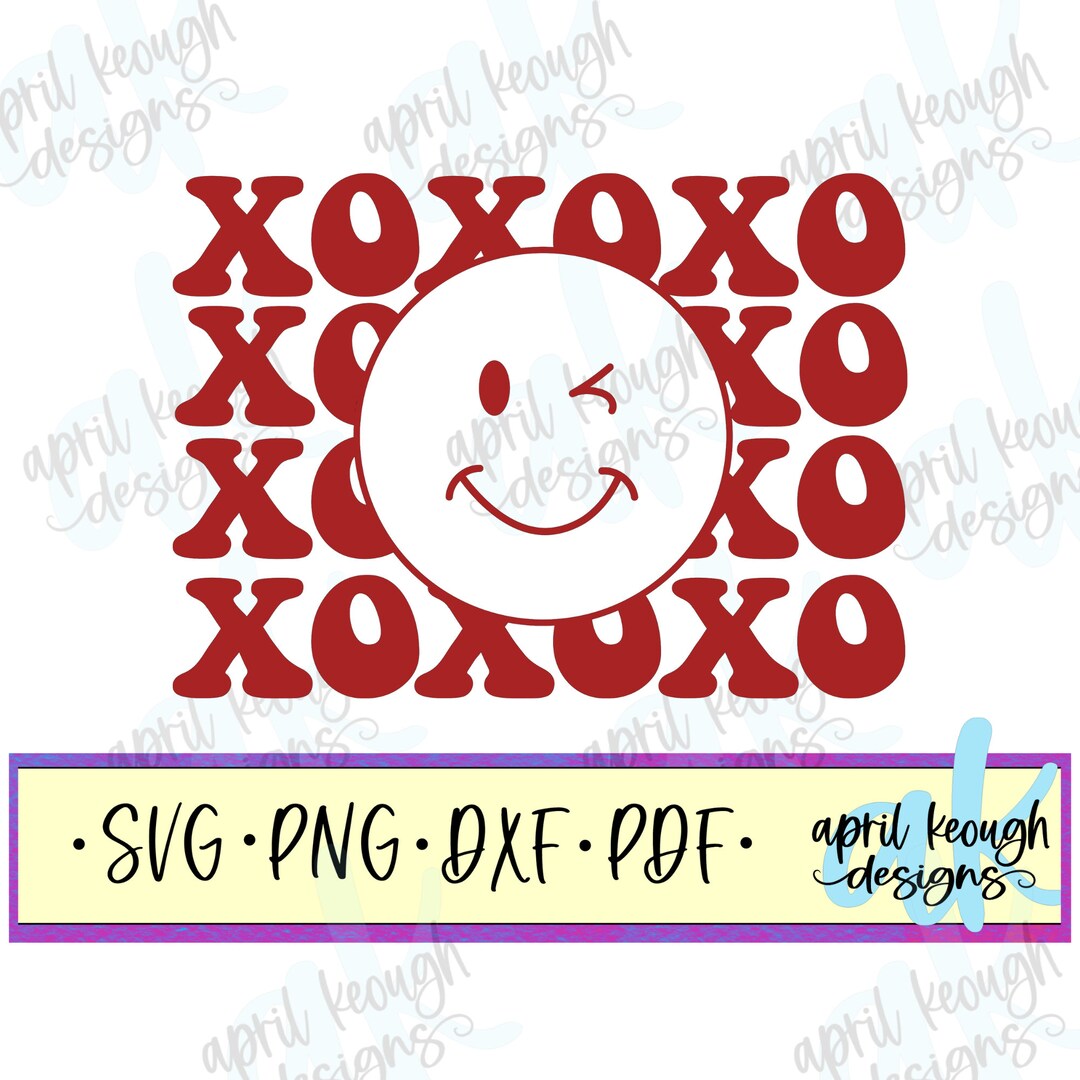 Retro Xoxo Svg Png/hugs and Kisses Svg Png/ Retro Hugs Kisses Cut File ...