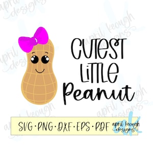 Il più carino piccolo Peanut svg png/ Bambina Peanut svg/ Carina tutina per neonati svg/ File di taglio per neonati Peanut Cricut Silhouette/ Neonato Peanut svg png