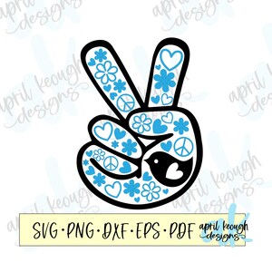 Retro pace amore e fiori in formato SVG PNG/segno di pace in formato SVG/uccello della pace in formato SVG/clipart a mano di pace/segno della mano di pace in formato SVG/segno di pace floreale in formato SVG PNG