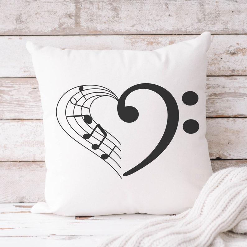 Bass Clef Heart Svg Png/ Music Note Heart Svg Png/ Cute Bass Clef Clip ...