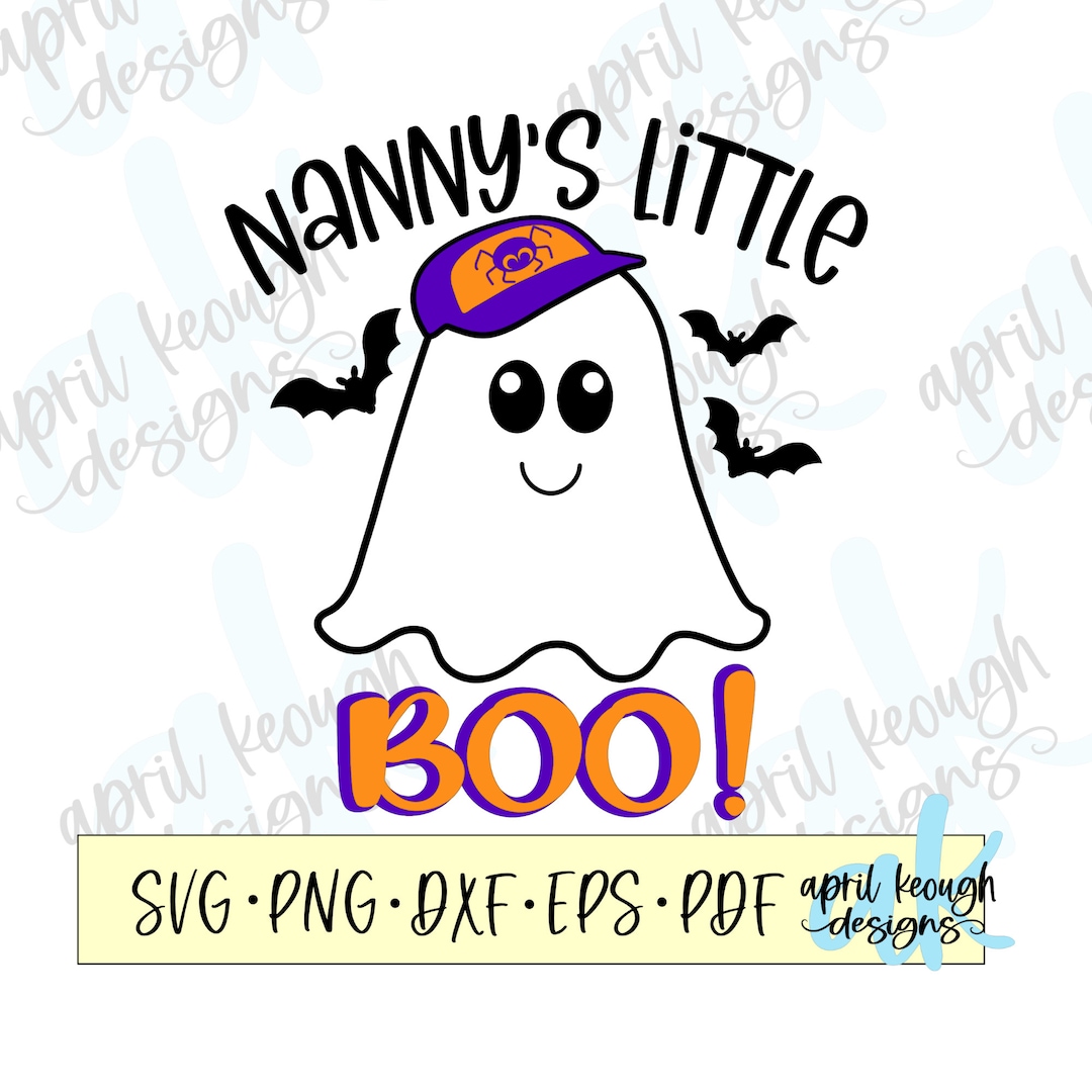 Nanny's Little Boo Svg Png/ Little Boo Clip Art/ Cute Ghost Svg Png ...