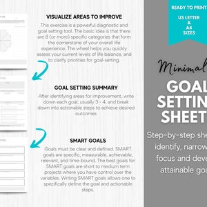 GOAL PLANNER 2023 Goals Tracker SMART Goal Setting Kit Self - Etsy