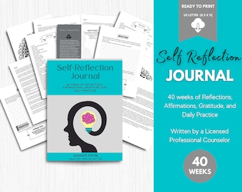 Self-Reflection Journal | Mental Health, Wellness (Digital Download)