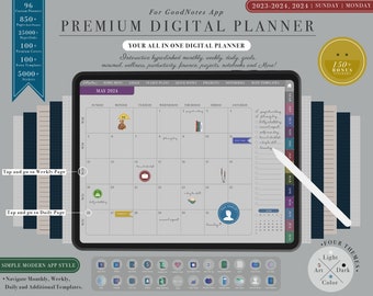 GoodNotes 2023 2024 Premium All-In-One Digital Planner | GoodNotes Planner | Ultimate Digital Planner | Weekly Planner | iPad Planner