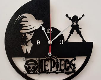 One Piece Clock DXF SVG digital file for cnc