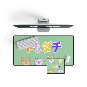 Kawaii Animal Friends Desk Mat | Sewn Edge Gaming Desk Mat