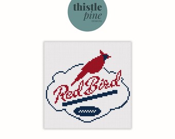 Red Bird Mints Needlepoint 18 Mesh Chart