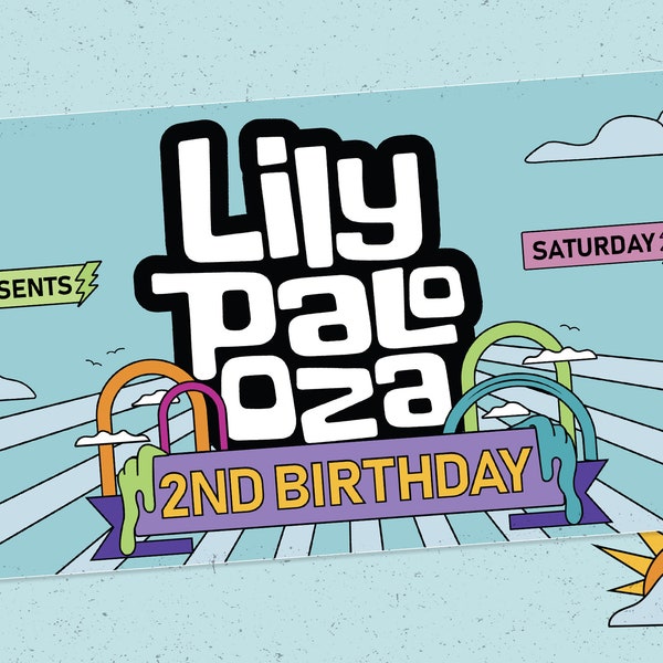 Lollapalooza Inspired Banner (Customizable)