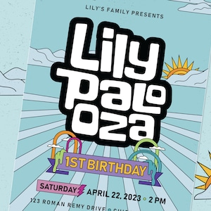 Lollapalooza Inspired Party Invitation (Customizable)