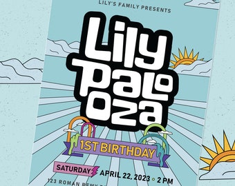 Lollapalooza Inspired Party Invitation (Customizable)
