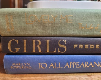 Vintage "Girls" Book by Frederick Busch – Black Hardcover, Gold Lettering
