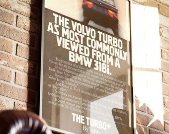 Volvo Turbo Vintage Poster Advert