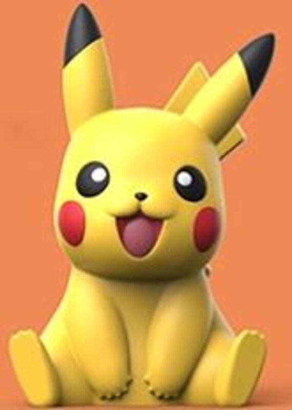 Cute Pikachu 3D Printed Model - Etsy