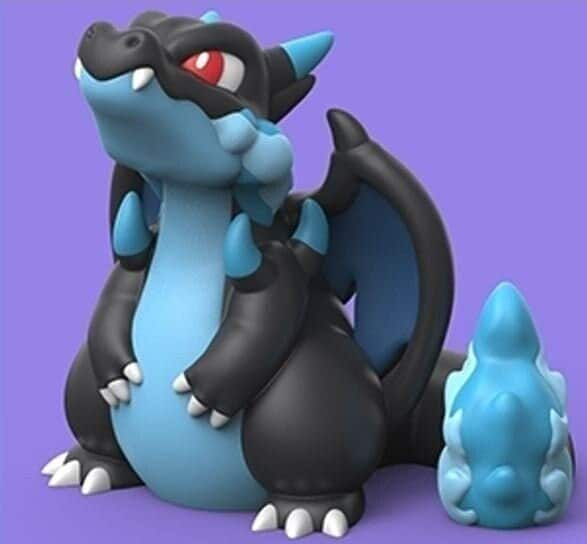 Pokemon - Mega Charizard X with cuts and as a whole 3D model 3D printable