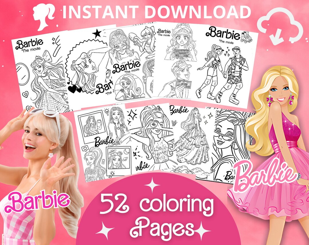 Coloring Book Barbie Coloring Pages Barbie Printable - Etsy